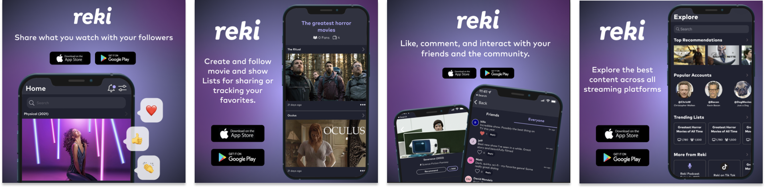 Reki mobile app marketing compositions