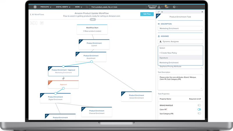 Salsify automated workflow builder interface